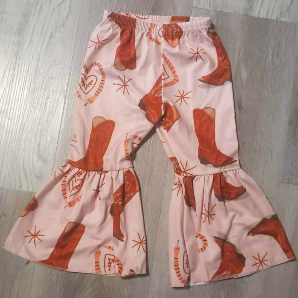 Cowboy boot bell bottoms Flares 12 To 18 Months Nwot